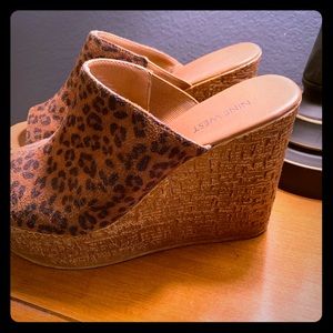 Nine West Cheetah Wedges Size 8
